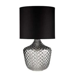 Pauleen 48102 Brilliant Jewel Table luminaire max. 20W E27 Glass lamp Crystal Smoke Glass/Black Table lamp 230V Glass/Fabric