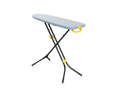 Joseph Joseph Glide Compact Ironing Board, Adjustable Height with Heat-Resistant Mat and Storage Hook, Grey