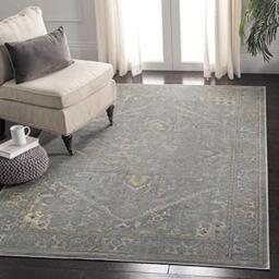 Safavieh Traditional Indoor Woven Rectangle Area Rug, Vintage Collection, VTG114, in Grey / Multi, 201 X 279 cm for Living Room, Bedroom or Any Indoor Space