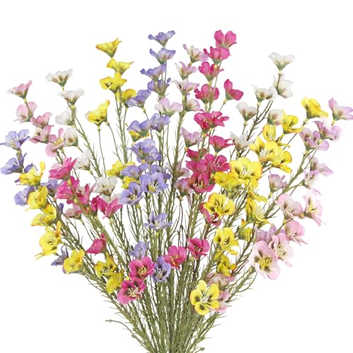 CITYES 16pcs Artificial Flower Six-Color Cat Face Orchid Combination