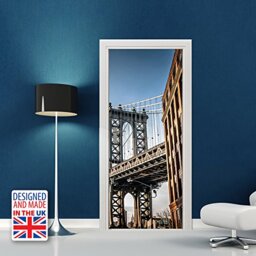 WALPLUS Manhattan Bridge Wall Stickers, Vinyl, Multi-Colour, 103 x 5.4 x 5.4 cm