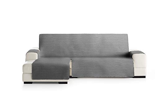 Eysa Waterproof and breathable chaise longue cover Oslo Protect 290 cm., colour 06/grey, left front view