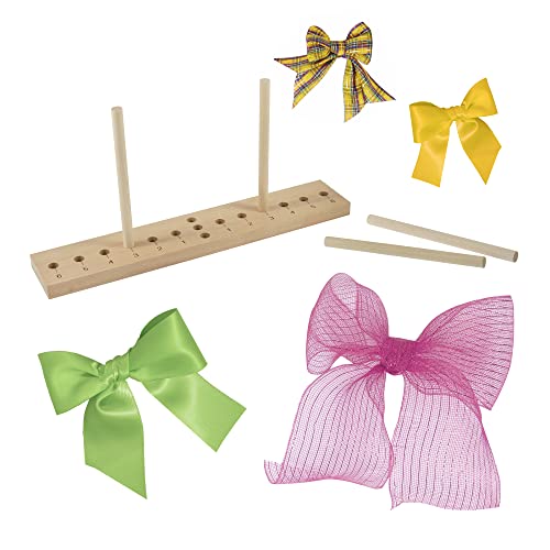 Trimits Beech Wood Bow Maker, 3 ??? 30cm Bows, Party Decorations, Gift Wrapping, Hair Accessories, Wreaths, Wedding Car Bow, 32.5 x 6cm