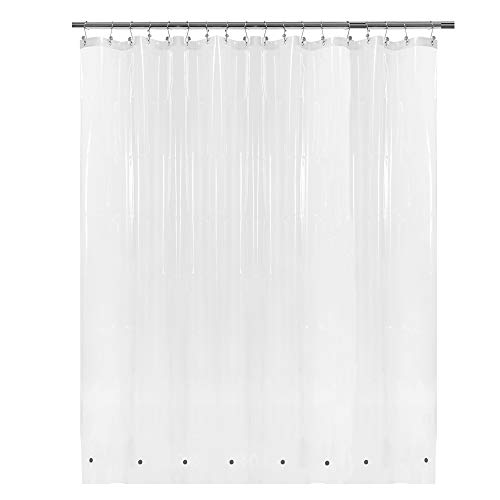 "Barossa Design Extra Wide Shower Curtain Liner 108"" x 72"" with 8 Magnets - Waterproof PEVA Around Shower Liner for Bathroom, PVC Free, Metal Grommets - Clear, 108X72"