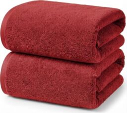 Ruggeri, Set 2 Bath Towels 70x140 cm, Cotton, Red