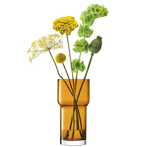 LSA International Utility Vase H22cm Amber- 1 Unit - Mouthblown & Handmade Glass - UT90