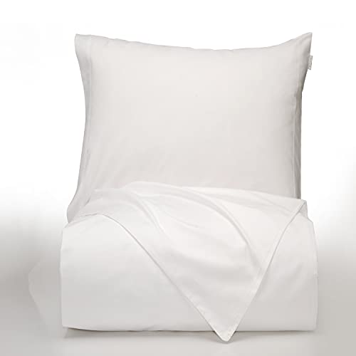 Bianca Plain Dyed White Duvet Cover Set 200 x 220 + 60 x 70 (2)