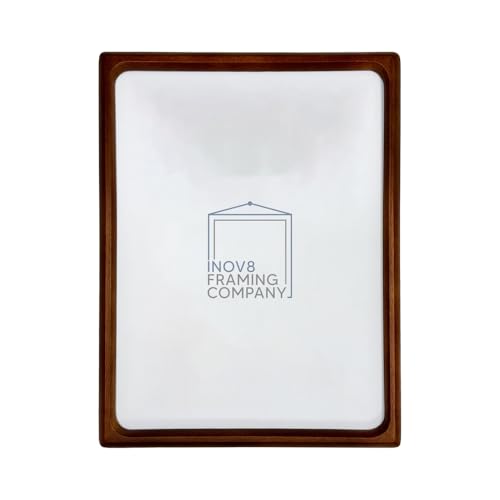 Inov8 Photo Frame Rounded Wood Walnut 9.5x13.5 -(4x 6x4 App)