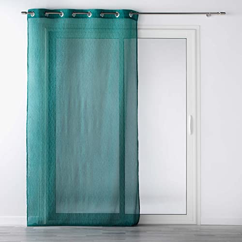 Douceur d'Intérieur, Crash Stelina Emerald Eyelet Curtains 140 x 240 cm