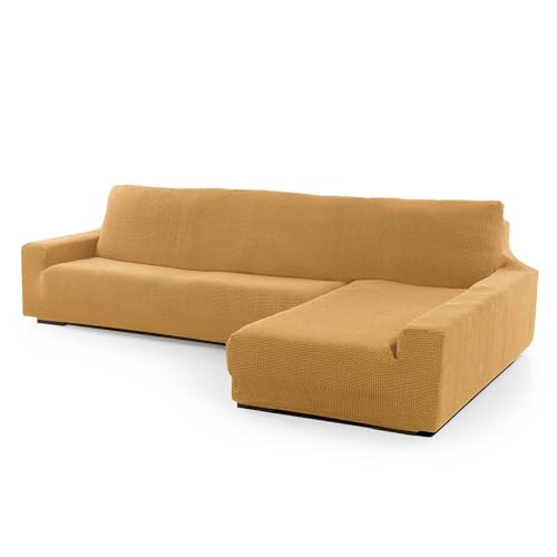 SOFASKINS?? Super Elastic Chaise Longue Cover, Sofa Cover Right Long Armrest, Sofa Cover Breathable, Comfortable and Durable, Compatible Dimensions of Sofa (210-340 cm), Colour Yellow