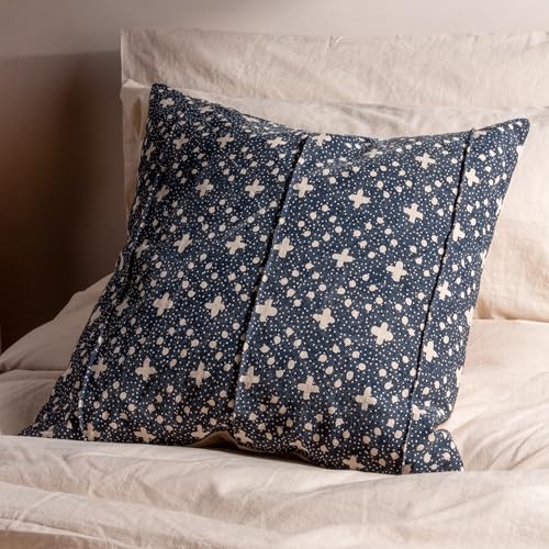 Yard Helm Organic Look Cotton Feather Filled Cushion - Twin Pack