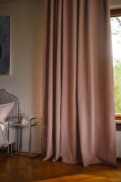 Jotex Moonbeam Blackout Curtain, Extra Wide, 270 cm, Multifunctional Curtain with 100% Light Blocking (Pack of 1), Light Pink, 270 x 160 cm