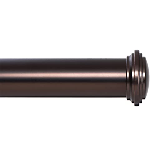 Ivilon Window Curtain Rod Decorative End Cap Design, 1 Inch Rod, 28 to 48 Inch. Oil Rubbed Bronze