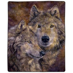 Lavish Home Wolf Blanket, 80” x 92”