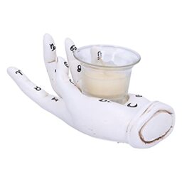 Nemesis Now Palmist's Prediction White Chiromancy Hand Candle Holder, 18.3cm