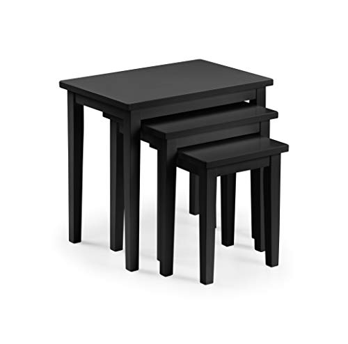 Julian Bowen Black Wood Cleo Nest of Tables