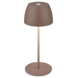 BRILONER - Mini LED Table lamp Wireless IP44 with Touch, infinitely dimmable, Rechargeable Battery & Light Source Interchangeable, Bedside lamp, Decorative lamp, Rechargeable Table lamp, 8x20cm