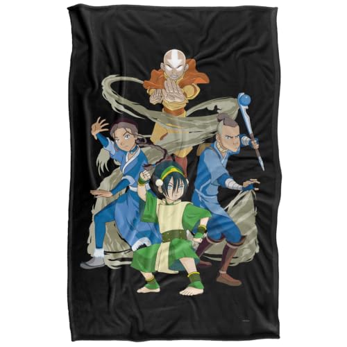 Avatar The Last Airbender Team Avatar Elements Silky Touch Super Soft Throw Blanket 91 x 147 Cm