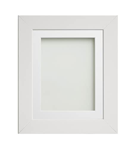 Frame Company Watson White Picture Photo Frame fitted with Perspex, 30x20 inch with White Mount for image size A2