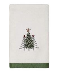 Avanti Linens Trees Collection, Cotton, White, Hand Towel
