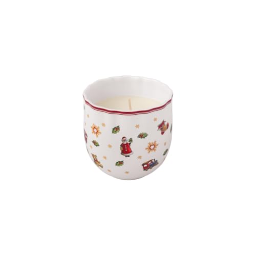 Villeroy & Boch - Toy's Delight Scented Candle Cinnamon Cake 9 cm Multicoloured, Christmas, Christmas Candle in Mug with Scent, Decoration, Premium Porcelain, Wax