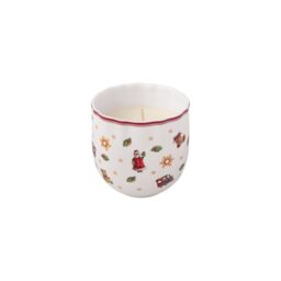 Villeroy & Boch - Toy's Delight Scented Candle Cinnamon Cake 9 cm Multicoloured, Christmas, Christmas Candle in Mug with Scent, Decoration, Premium Porcelain, Wax