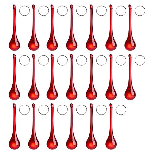 LONGWIN 20pcs Crystal Teardrop Pendant Chandelier Parts Wedding Decoration Christmas Tree Decorations