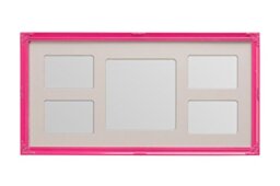 Premier Housewares Multi-Photo Frame for 5 Photos, Pink