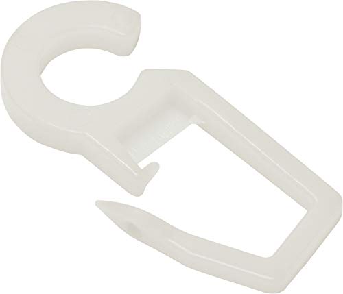 Gardinia Folding Hooks POM Quality Raw White Pack of 10 for Curtain Rods/Tension Rods 28 mm Pack of 10