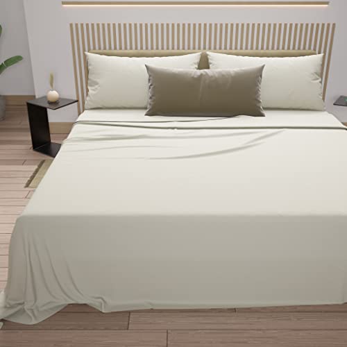 PETTI Artigiani Italiani - French Cotton Bed Linen, Queen Size Bed Set, Double Bed Sheet Set, Bottom Sheets with Corners, Top Sheets and Pillowcases, 100% Made in Italy