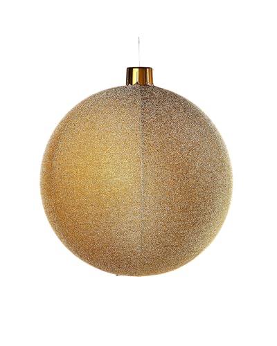 Inflatable Tinsel Christmas Bauble, Gold, 66 cm