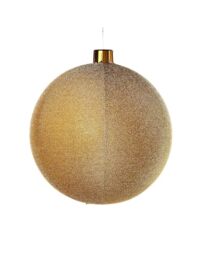 Inflatable Tinsel Christmas Bauble, Gold, 66 cm