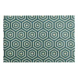 JVL Mega Door Mat 50 x 75 cm, Geo Hex