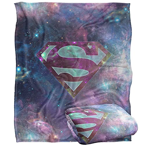SUPERMAN Spaced Out Logo Officially Licensed Silky Touch Super Soft Throw Blanket 152 x 127 cm