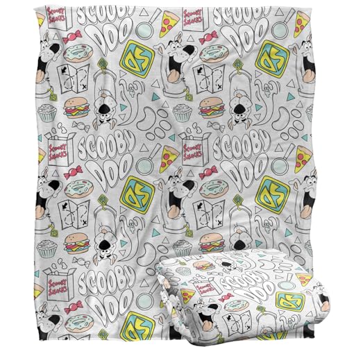 SCOOBY DOO! Blanket, 152 x 127 cm Scooby All Over Silky Touch Super Soft Throw Blanket