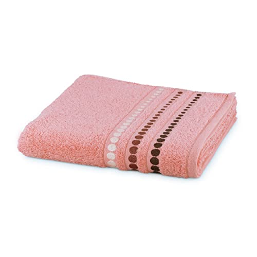 frottana Line Points shower towel 67 x 140 cm made of 100% cotton, rose