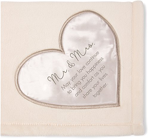 Pavilion Gift Company - The Comfort Blanket 19527 Soft Blanket Mr & Mrs Thick Warm Royal Plush Throw Blanket