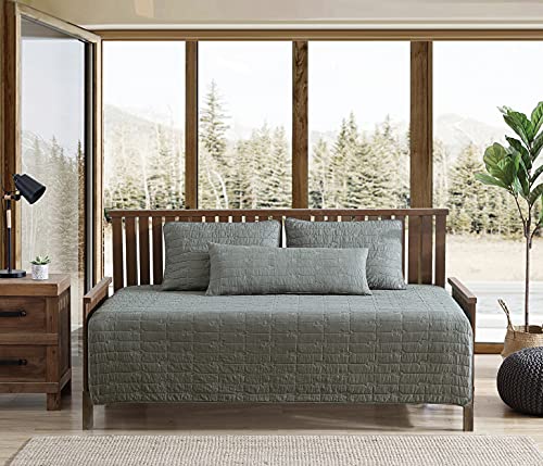 Eddie Bauer - Bedding Set-100 Light-Weight Quilt Bedspread, Pre-Washed for Extra Comfort, Cotton, Green, Daybed