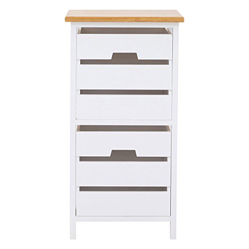 Premier Stylish Storage Newport 2 Drawer Chest Two Slatted Box Drawers Cut-out Handles