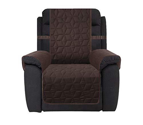Ameritex Waterproof Nonslip Recliner Cover Christmas Decor Stay in Place, Dog Couch Recliner Cover Furniture Protector for Pets and Kids (Chocolate, 30'')