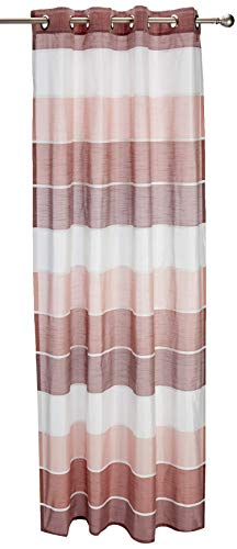 Albani Arosa Curtain with 8 Eyelets 245 x 140 cm, Rose, 245x140 cm