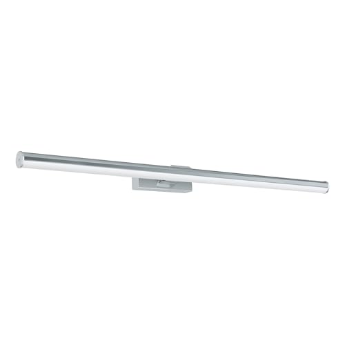 Eglo LED Wall Lamp Vadumi, Mirror Light, Wall Light Made of Plastic, Bathroom Lamp in Chrome, White, LED Damp-Proof Light Neutral White, IP44, L 78 cm