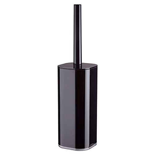 Premier Housewares Black Toilet Roll Holders Free Standing Acrylic Brush Holder Slender Toilet Brushes And Holders Sets Diamante Detailed Freestanding Toilet Roll Holder 9 x 39 x 9
