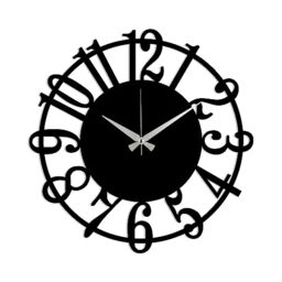 WELL HOME MOBILIARIO & DECORACIÓN Decorative metal circle wall clock with numbers