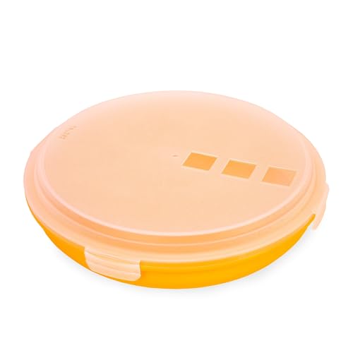 Ibili 749100 - Tortilla box, keeps tortillas warm and soft for a long time, Durable Plastic, Easy to Clean, Orange, 26 x 26 x 6 cm