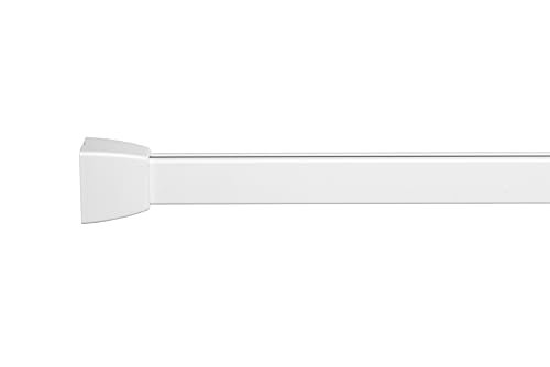 Croydex Profile 800 U-Shaped Shower Rail, White, 800x800x800mm - Constructed from Durable Aluminium - Supplied with 12 Curtain Hooks & Gliders - Smooth Internal Running System