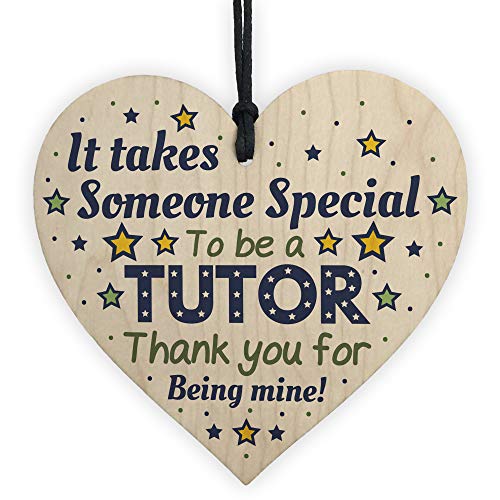 Red Ocean Special Tutor Mentor Teacher Gifts Thank You Gifts Wooden Heart Plaque Leaving School Nursery Gifts
