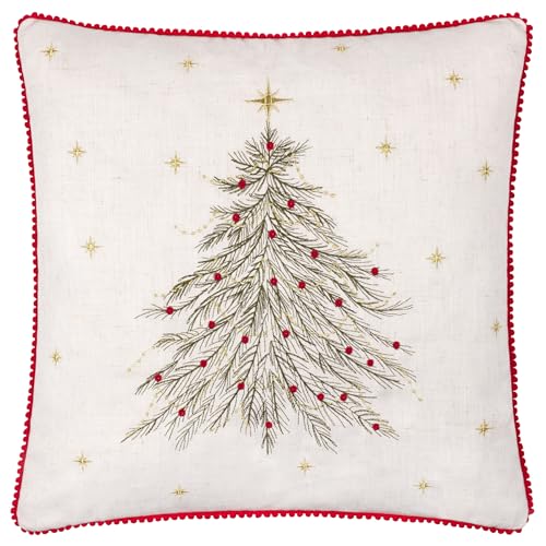 furn. Wylder Twinkling Tree Feather Filled Cushion (Natural - 45x45cm)