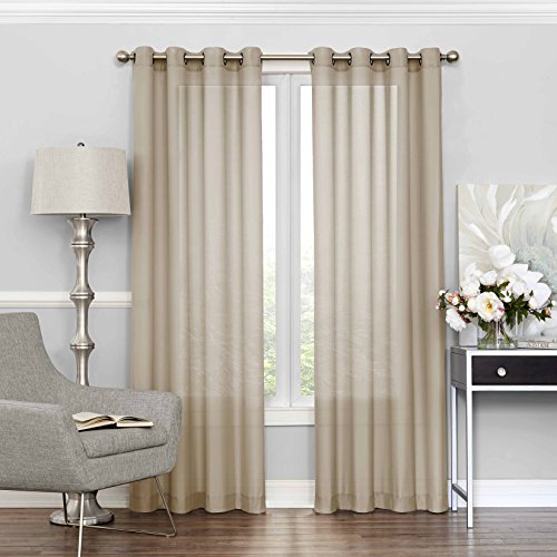 "Eclipse Living Room, Polyester, Ecru, 52"" W x 84"" L (Pack of 1)"
