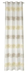 Deko Trends Tab-top curtain, Polyester, sand/white 245 x 146 cm